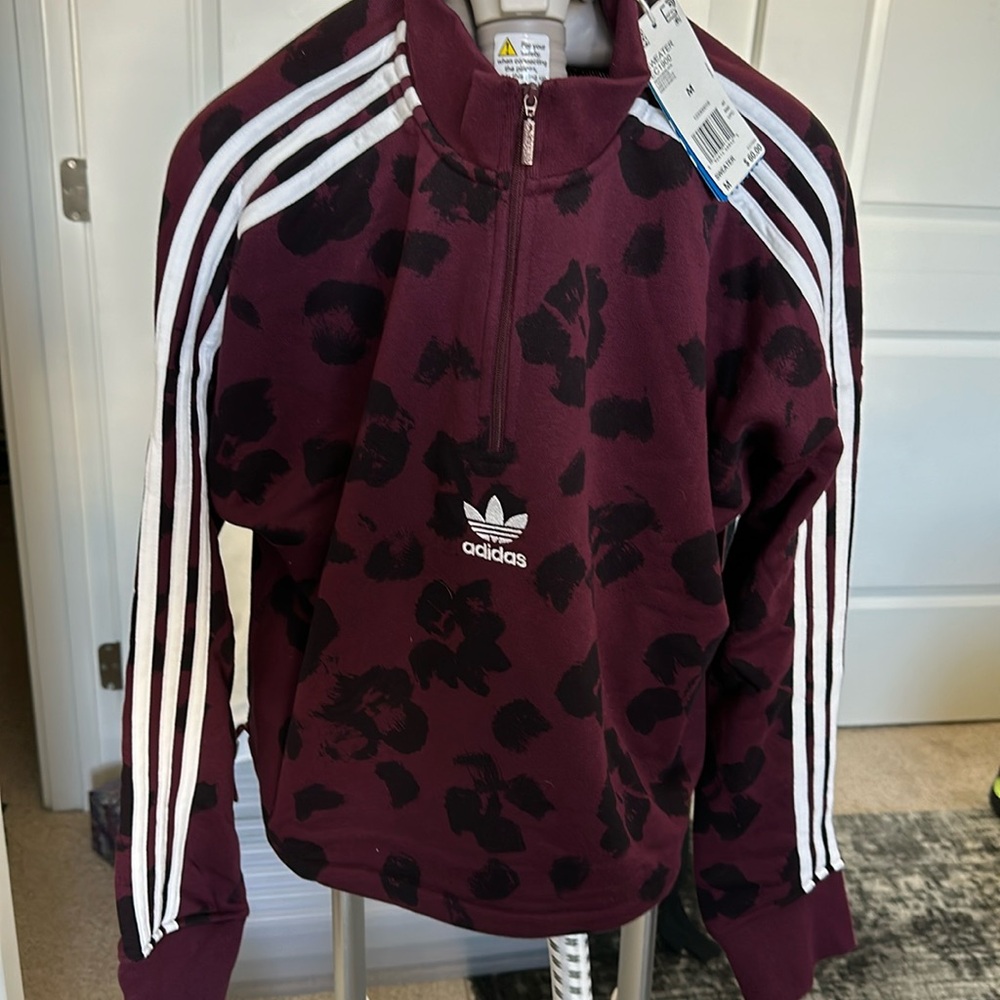 Flower print Adidas pull over